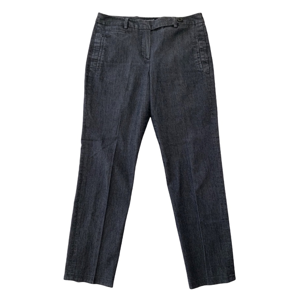 Sandro Sportswear Grey Straight Leg High-Rise Trousers Chinos Sz 8